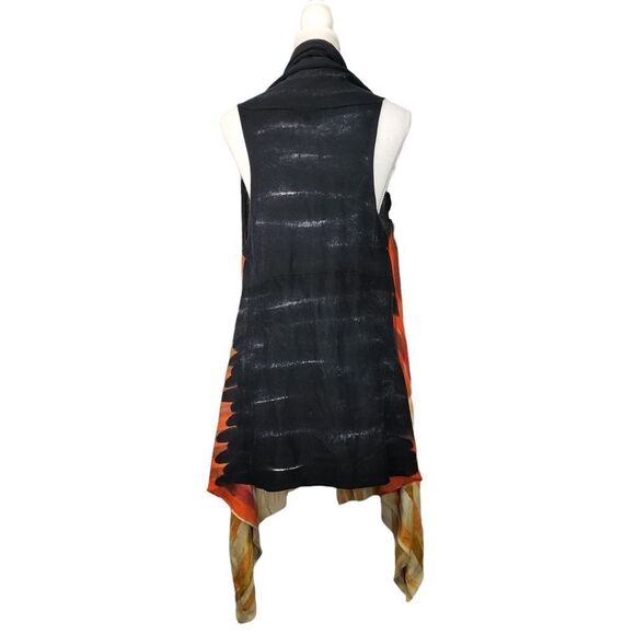 Dor Dor Couture Colorful Duster Vest Topper Watercolor M - Picture 2 of 4
